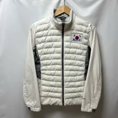 正規品/ウィメンズL THE NORTH FACE ザノースフェイス チームコリア 韓国国家代表 태극기 白 軽量ダウン