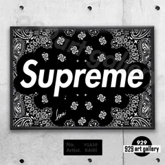 A4額装済オマージュアートインテリアポスター＃150★ペイズリー・パロディ・ハンドメイド・バンダナ