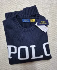 (新品) ポロ ラルフローレン POLO 刺繍 ロゴ クルーネック ニット セーター