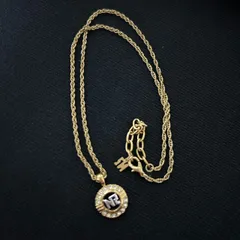 NINA RICCI ニナリッチ ネックレス ロゴモチーフ ラインストーン ゴールドカラー ヴィンテージ　260102014