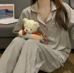 ストライプパジャマ セット レディース パジャマ