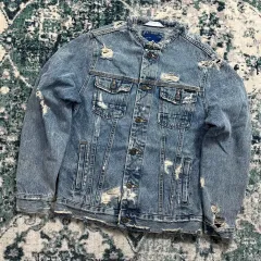 ZARA ザラ メンズ ヴィンテージ ラウンド デニム ジャケット (S)