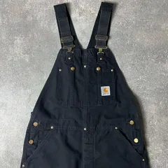 90s USA製 Carhartt ダブルニー ダック オーバーオール パンツ 36 34