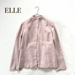ELLE エル　ノーカラージャケット 羽織　（M）比翼仕立て きれいめ フォーマル