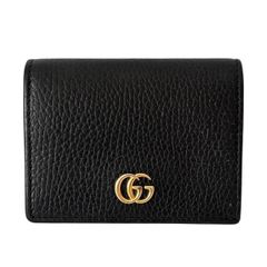 GUCCI GGマーモント 474746 二つ折り財布 ブラック - メルカリ