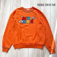 90s 00s MIKI HOUSE オールド ミキハウス オレンジ スウェット トレーナー 大人用 L M 長袖 ロゴ 刺繍 綿100% コットン y2k 平成 レトロのサムネイル