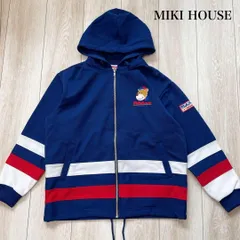 90s 00s MIKI HOUSE オールドミキハウス ネイビー パーカー 刺繍 長袖 150cm y2k 平成 レトロ