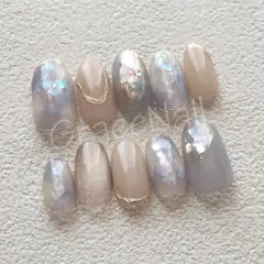 No.2229 現品販売！ネイルチップ　ブルー/パープル/ブラウン