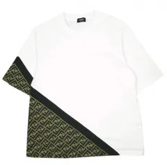 FENDI フェンディ 23SS イタリア製 FF柄 ズッカ柄 クルーネックTシャツ FAF682 AN68 S WHITE 半袖 トップス g23385