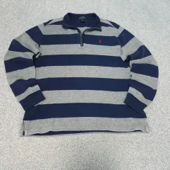 XL (18-20) ポロラルフローレン ハーフジップ 長袖 Tシャツ