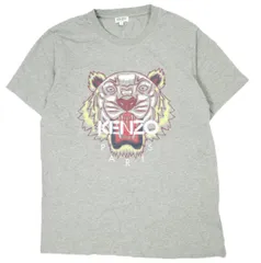 KENZO ケンゾー ポルトガル製 TIGER T-SHIRT タイガープリントTシャツ F865TS0504YA S GRAY 半袖 トップス g23411