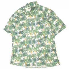 GITMAN BROS VINTAGE ギットマンブラザーズ ヴィンテージ アメリカ製 ヤシの木プリント キャンプシャツ 66-01-0348-369 S Green 半袖 開襟 オープンカラー トップス g23216