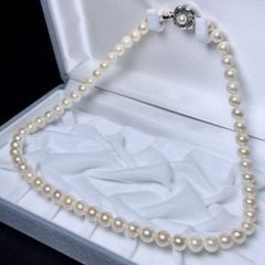 超太珠✨本真珠パールネックレス✨10mm✨白✨テリ強ラウンド✨高級 