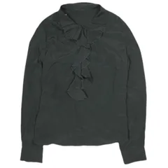 新品 N°21 ヌメロヴェントゥーノ 24SS L2 BLUSA TESSUTO 前後両用 バックフリルブラウス 24S-G091-5111 38 BLACK 定価75,900円 長袖 プルオーバー シャツ トップス g23000のサムネイル