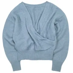 snidel スナイデル ラメラクーンプルオーバー SWNT205008 Free BLUE セーター 2WAY ニット トップス g23455