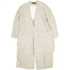SACRA サクラ 19SS 日本製 リネンコットン グレンチェック ガウンコート 119102081 38 BEIGE アウター g23322のサムネイル