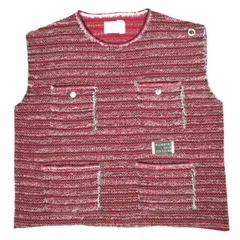 JUVENILE HALL ROLLCALL ジュベナイルホールロールコール 23AW オーバーサイズラメニットベスト 1953 Free RED セーター トップス g22882のサムネイル