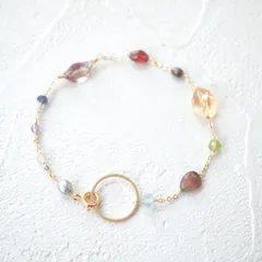 天然石 01mixストーンブレスレット 14kgf