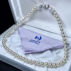 TASAKI/タサキ アコヤパール ネックレス 6.97〜7.43㎜ 42㎝ 32.6g 本真珠 アクセサリー ホワイト系 pearl jewelry necklace 田崎 照り◎