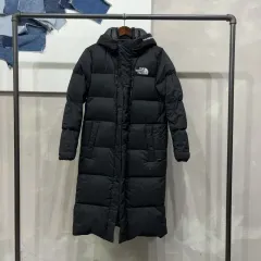 (85) THE NORTH FACE ザノースフェイス レディース 白 ラベル グースダウン 鹅毛 ロング丈 ダウンジャケット