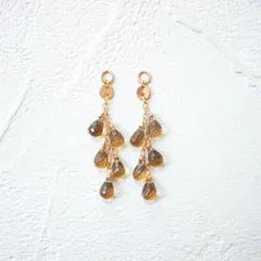 天然石 ビアクォーツのピアス/イヤリングチャーム 14kgf