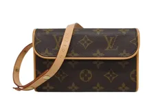 極美品 LOUIS VUITTON ルイヴィトン ウエスト ショルダーバッグ M51855 モノグラム ポシェットフロランティーヌ ブラウン 中古 4b010976