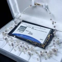 【K18】TASAKI/タサキ リアルパール ナイアガラ ネックレス 41㎝ 10.6g ベビーパール 本真珠 アクセサリー マルチカラー 田崎 SS029