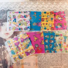 ましかくリフィル◎savingリフィル 8枚 貯金チャレンジ ジャーナル カードスリーブ トレーシングペーパー◎コミック柄 昭和レトロ 少女漫画 貯金 バインダー 3穴対応 書き込み可能 ハンドメイド 封筒 韓国