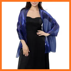 【新品】 [Maeau] 肩掛け スカーフ レディース ストール 薄手 ショール マフラー 大判 プレゼント 贈り物 春 夏 秋 結婚式 お呼ばれ 二次会 パーティー 冷房対策 uvカット ブルー 0