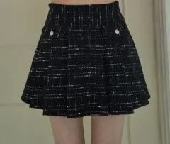 ツイード プリーツ ミニスカート