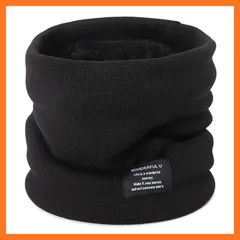 【新品】 [PAZOFA] ネックウォーマー メンズ レディース ネックガード 首巻き 裏起毛 ふわふわ 冬用 スキー キャンプ おしゃれ 無地 男女兼用 24色 style 2 black 0