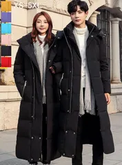 【送料無料】ダウンコート メンズ ダウンジャケット ロングコート 男女兼用 韓国風 秋冬 暖かいコート ダックダウン レディース 防寒服 ビ