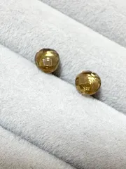 K18メッキ　高品質スモーキークォーツAAA　ピアス　サージカルステンレス