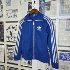 アディダス ブルー 白 ヨーロッパ トラックジャージ