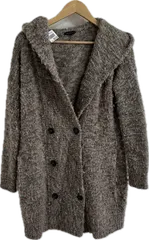 ZK26 【美品】theoryセオリー　ニットコート　アウター　ブラウン　アルパカ混　レディース　Sサイズ