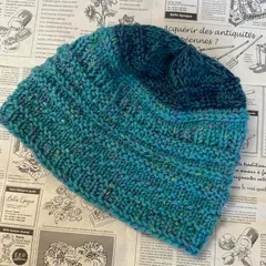 爽やかBLUEニット帽