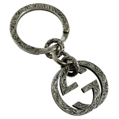 グッチ　メンズ　アラベスク　キーホルダー　キーリング　ダブルG　シルバー　925