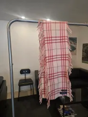 カシミア ピンク CHECK マフラー