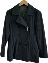 ZK26 【美品】EAST BOYイーストボーイ　ピーコート　アウター　学生服　グレー　レディース　9サイズ