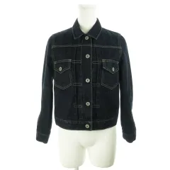 ジルスチュアート JILL STUART ジャケット デニム Gジャン ジージャン コットン S 紺 ネイビー /AH8