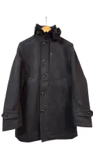 G-STAR 黒 ハイネック ウール コート(XS)