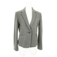 ナチュラルビューティーベーシック NATURAL BEAUTY BASIC ジャケット テーラード 総裏地 ウール混 ストレッチ 通勤 ビジネス S グレー /AO4