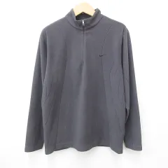 ナイキゴルフ NIKE GOLF スポーツウエア フリースジャケット シャツ ハーフジップ ハイネック グレー XL