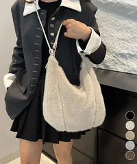もこもこトートバッグエコファー秋冬バッグ