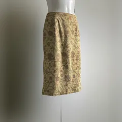 希少 ヨーロッパ 80s 転写 レザースカート 花 本革 ヴィンテージ  vintage ボヘミアン