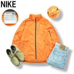 【多機能】 ナイキ NIKE フーデット ウィンド ジャケット 裏地 起毛 x メッシュ ラグランスリーブ ベンチレーション M オレンジ スポーツ ウェア メンズ
