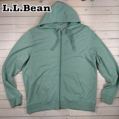 L.L.Bean ヘンリーネック フーデットパーカー（L）カーキグリーン系 