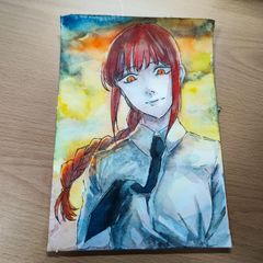 m*す様 手描きイラスト マキマ チェンソーマン ファンアート - メルカリ
