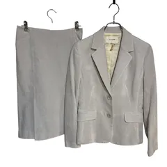 B076 en quete アンケート セットアップ 上下 2点 ジャケット スカート グレー レディース 9