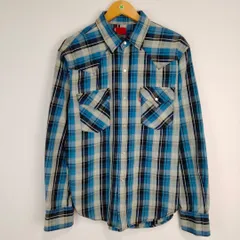Levi's リーバイス 長袖 ウエスタンシャツ チェック柄 ブルー XLサイズ メンズ 古着 アメカジ ストリート